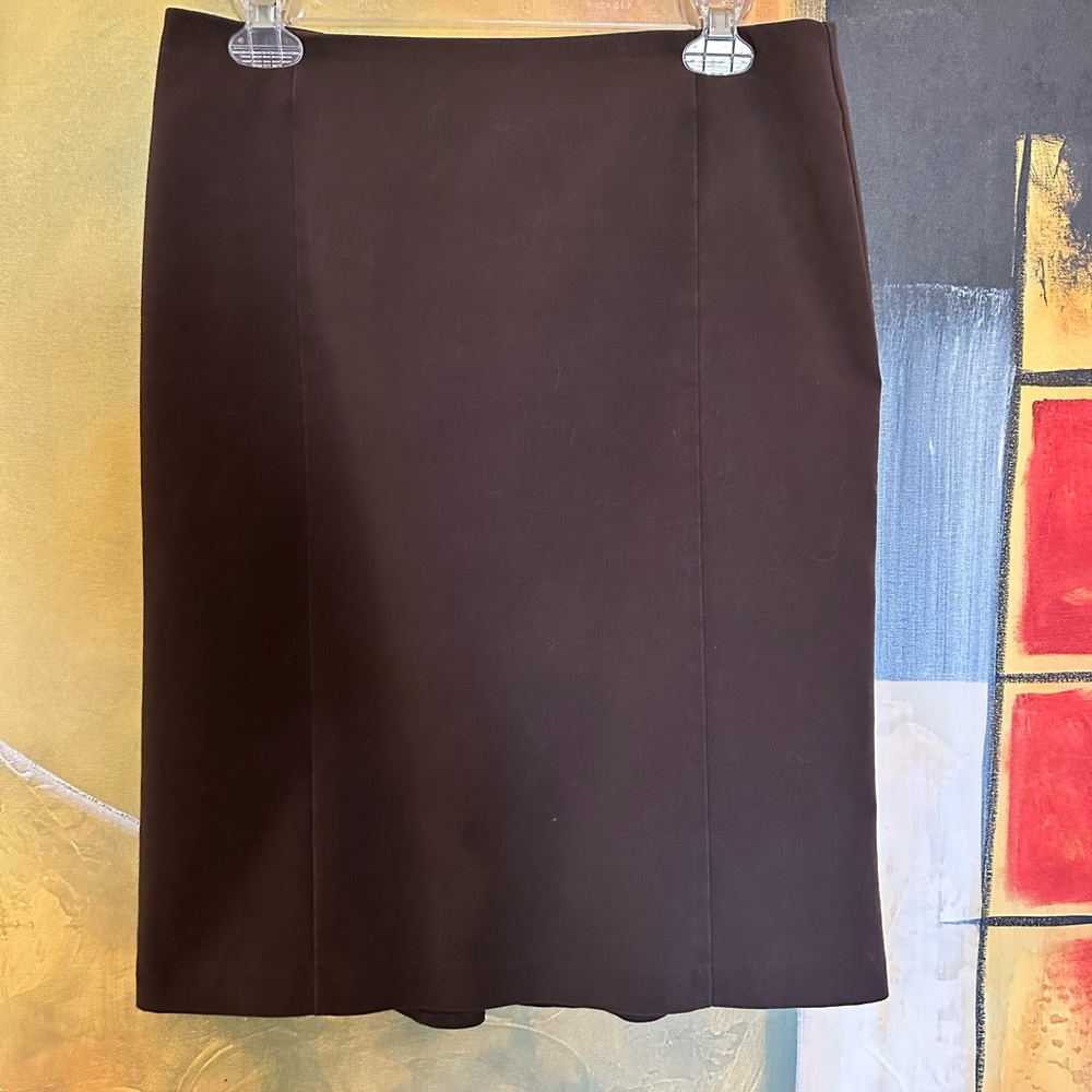 Elegant Brown Pencil Skirt